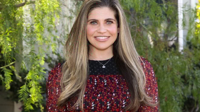 UNIVERSAL CITY, CALIFORNIA - JANUARY 28: Actress Danielle Fishel visits Hallmark Channel's "Home & Family" at Universal Studios Hollywood on January 28, 2020 in Universal City, California. (Photo by Paul Archuleta/Getty Images)