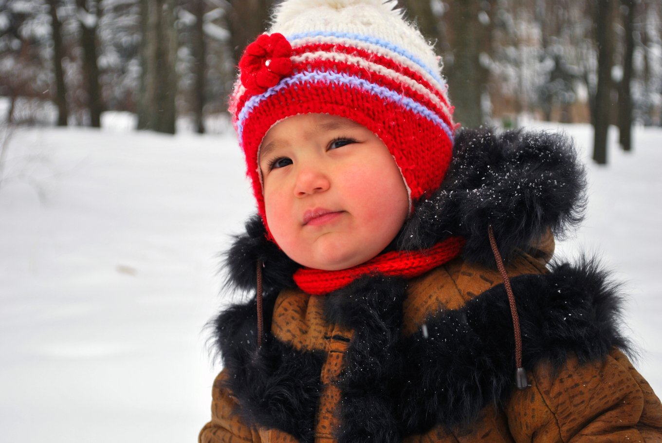 Baby in winter clothes