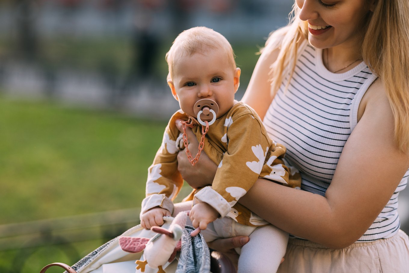 Mom holding her baby