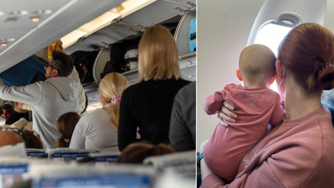 flying with a baby, baby's first flight