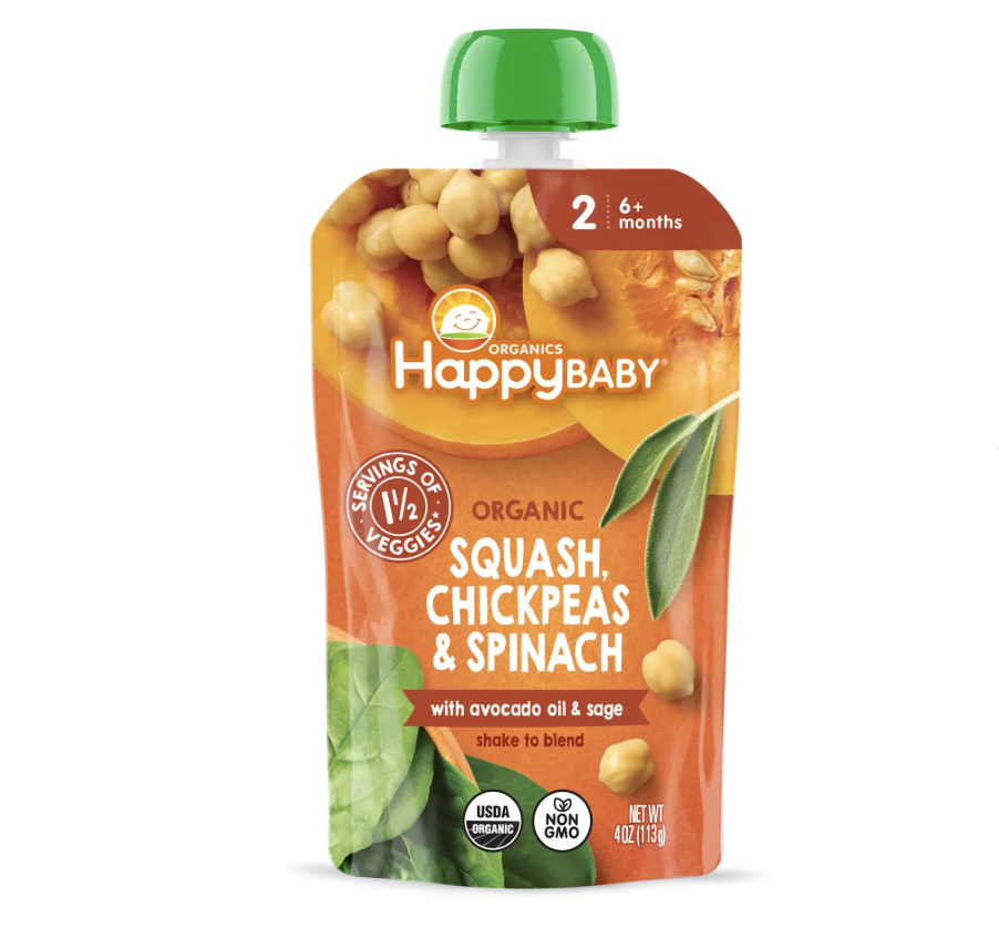 HappyFamily Organics baby food pouch